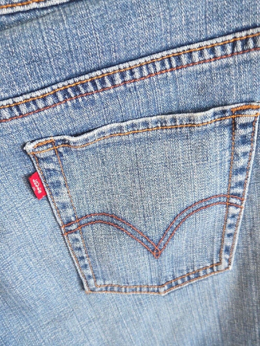 Levi's Blue Denim Jean Shorts - Picture 3 of 5